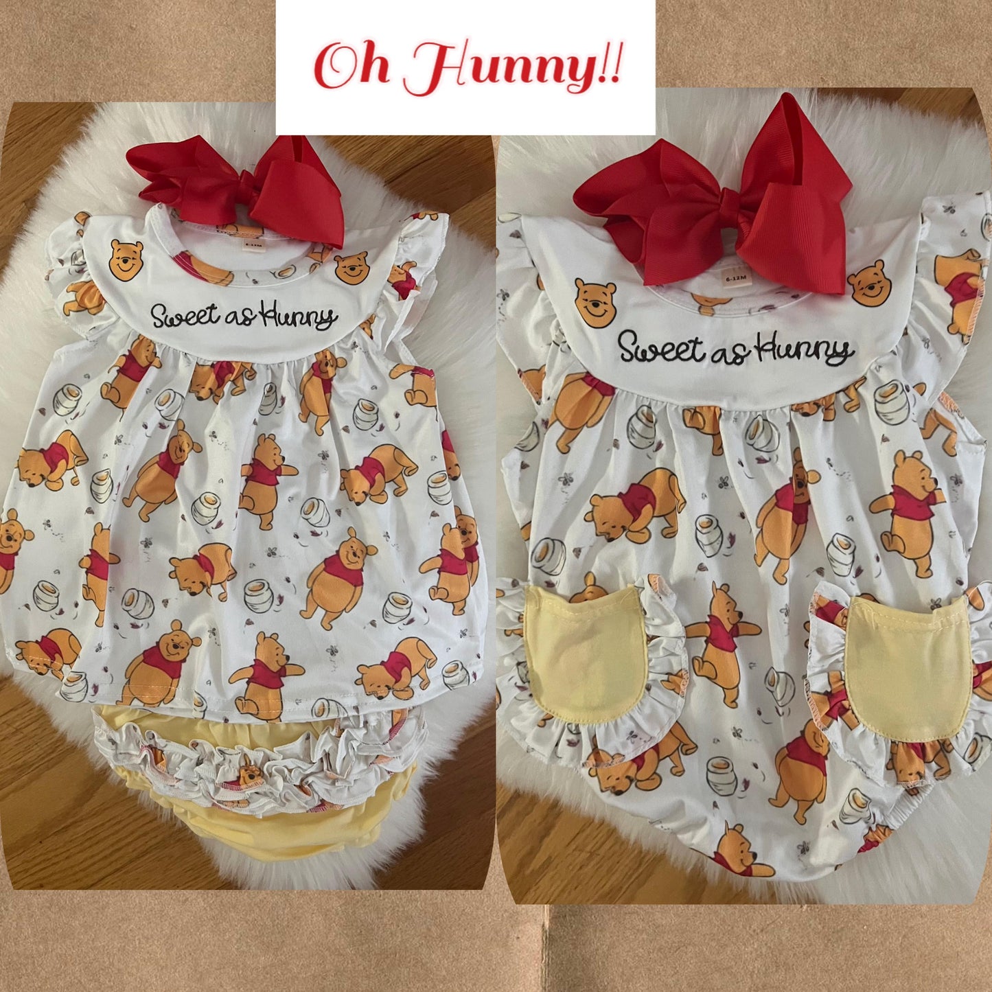 Custom Listing for Brandi Winnie the Pooh Bloomer Sets and Bubble Outfits