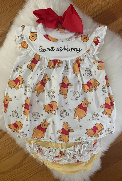 Custom Listing for Brandi Winnie the Pooh Bloomer Sets and Bubble Outfits